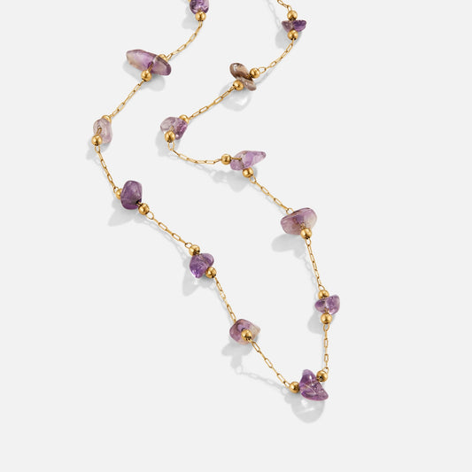 Raw Amethyst Necklace – FIORENE