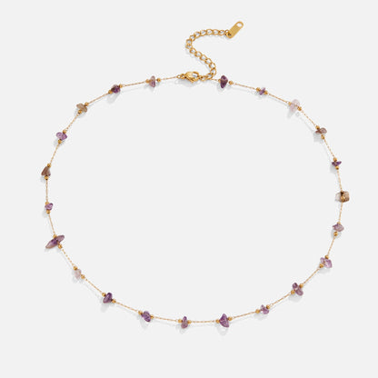 Raw Amethyst Necklace – FIORENE