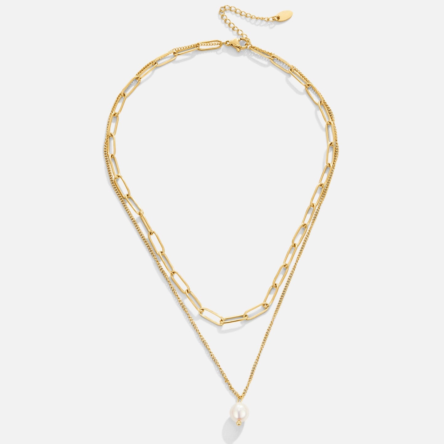 Dual-Strand Golden Pearl Drop Strand – FIORENE