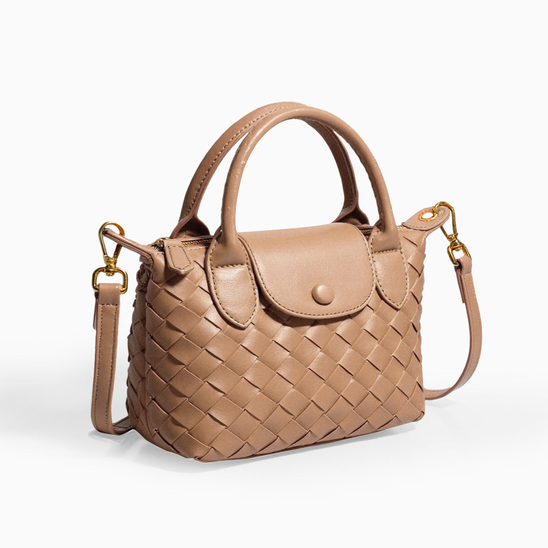 Merlot Woven Shoulder Bag – FIORENE