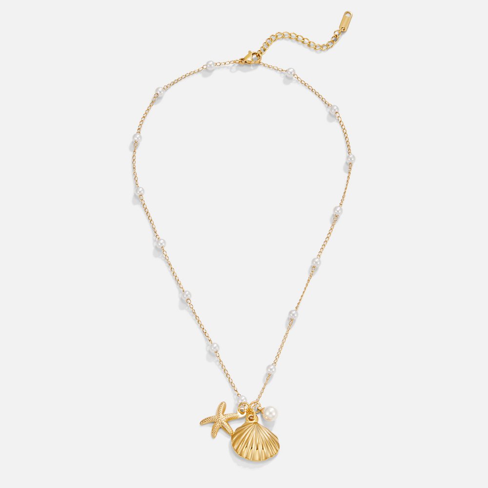 Seashell & Star Pearl Necklace – FIORENE