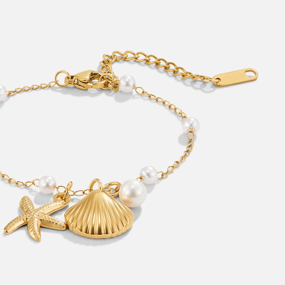 Golden Ocean Breeze Pearl Bracelet – FIORENE
