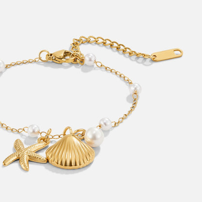 Golden Ocean Breeze Pearl Bracelet – FIORENE