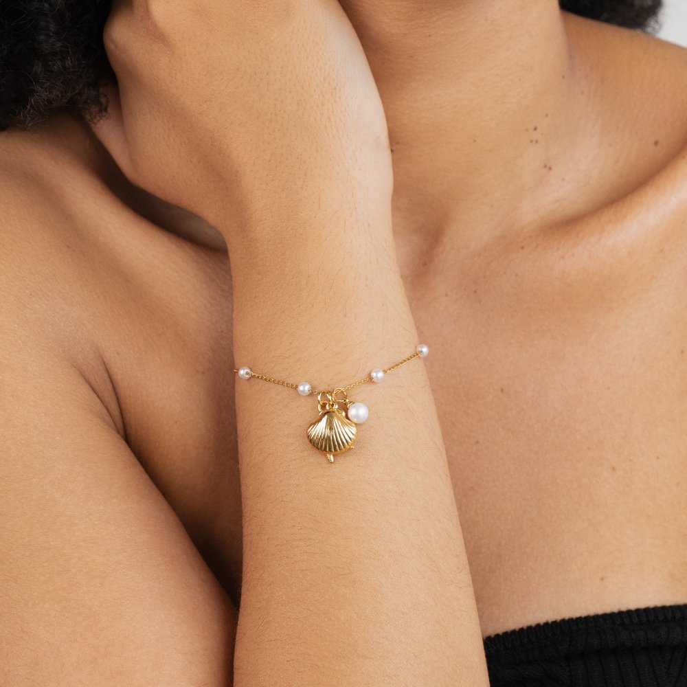Golden Ocean Breeze Pearl Bracelet – FIORENE