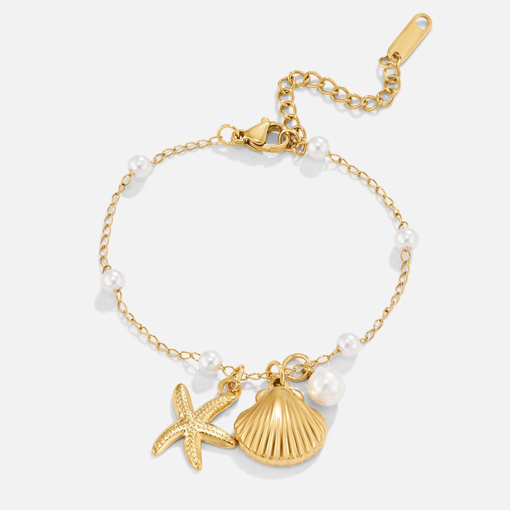 Golden Ocean Breeze Pearl Bracelet – FIORENE