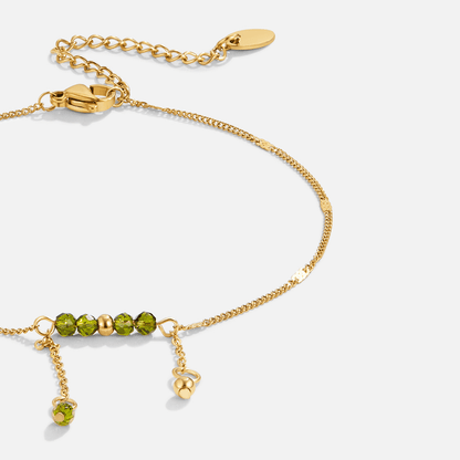 Stellar Moss Crystal Anklet – FIORENE