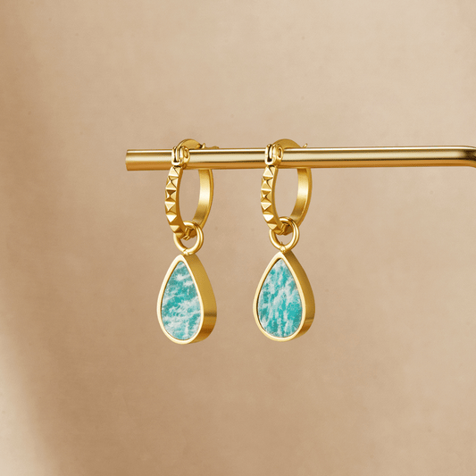 Azure Pyramid Hoop Earring – FIORENE