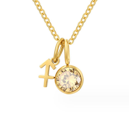 Golden Zodiac Duo Pendant – FIORENE