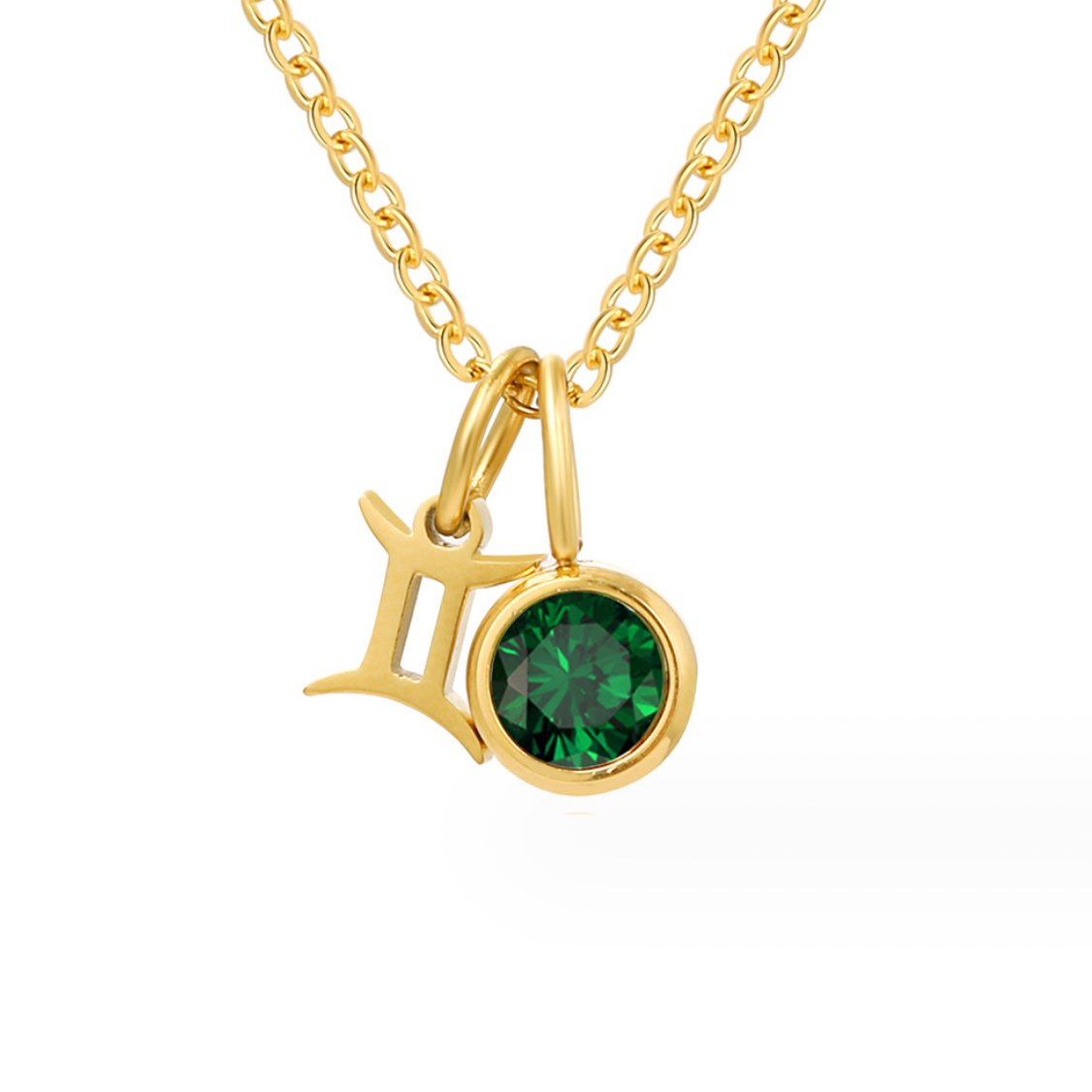 Golden Zodiac Duo Pendant – FIORENE