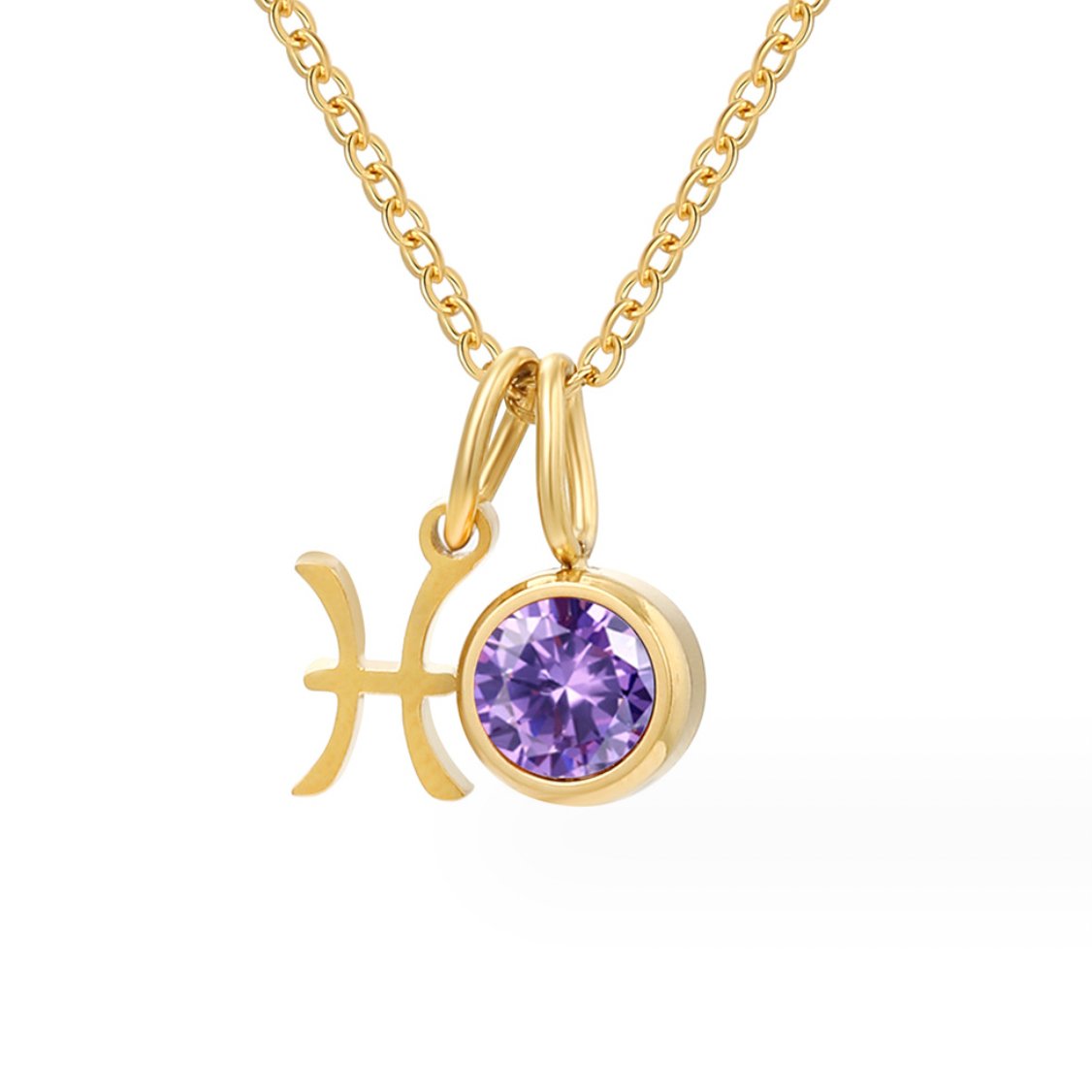 Golden Zodiac Duo Pendant – FIORENE