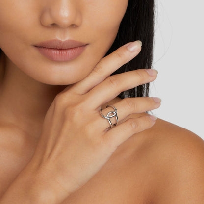 Intertwined Double-Band Ring – FIORENE