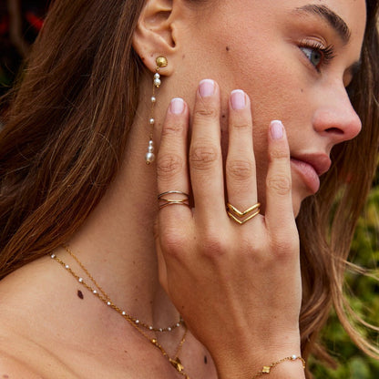 Trilogy Mixed Metal Rolling Ring – FIORENE