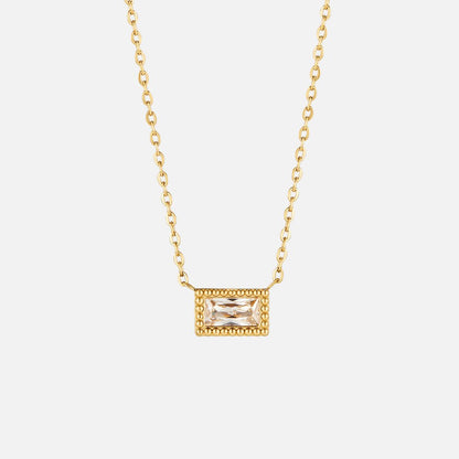 Minimalist Gilded Prism Charm Necklace – FIORENE