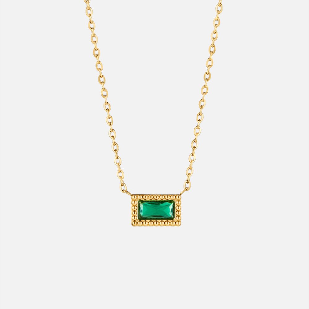 Minimalist Gilded Prism Charm Necklace – FIORENE