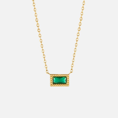 Minimalist Gilded Prism Charm Necklace – FIORENE