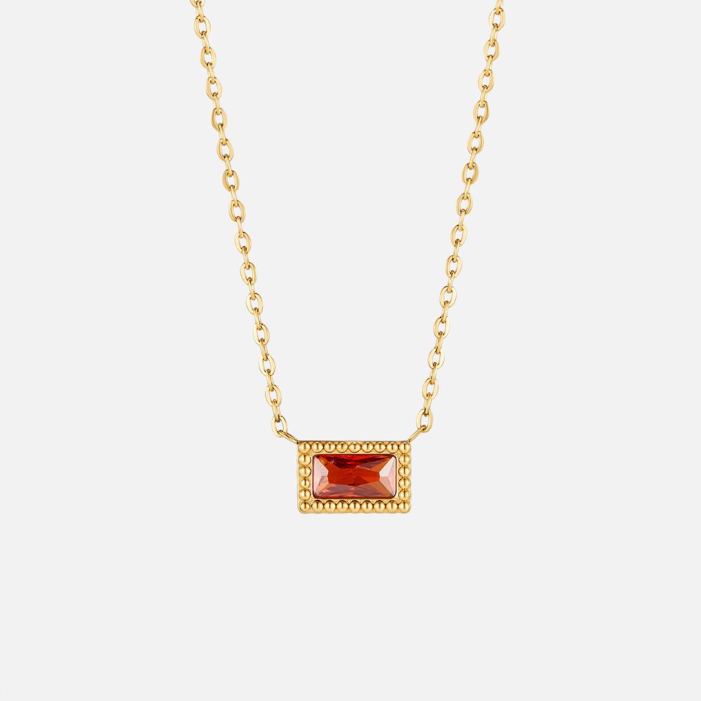 Minimalist Gilded Prism Charm Necklace – FIORENE