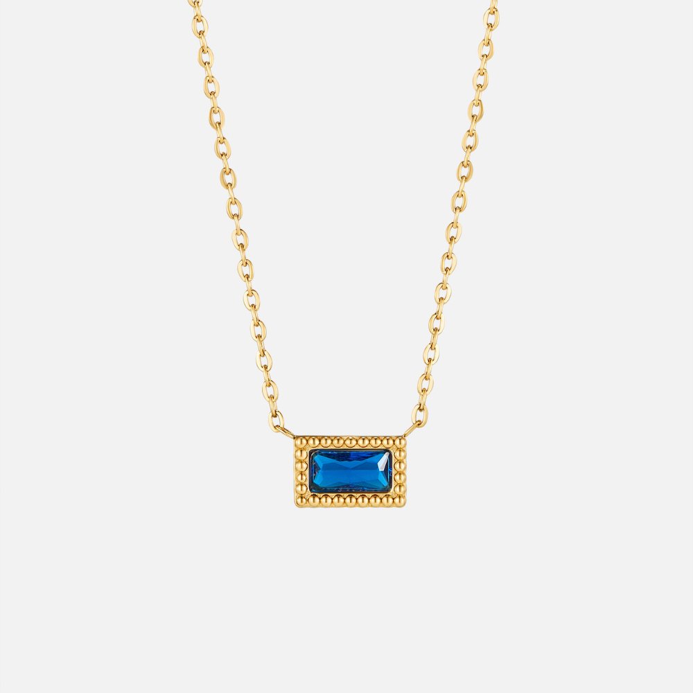 Minimalist Gilded Prism Charm Necklace – FIORENE