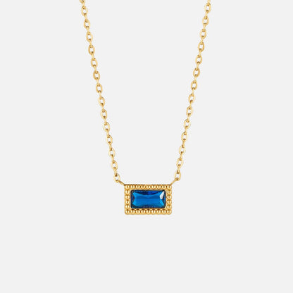 Minimalist Gilded Prism Charm Necklace – FIORENE