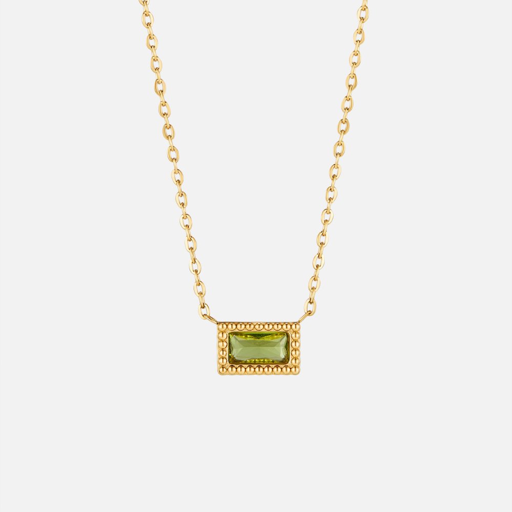 Minimalist Gilded Prism Charm Necklace – FIORENE