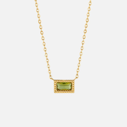 Minimalist Gilded Prism Charm Necklace – FIORENE