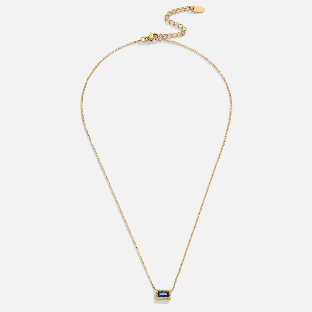 Minimalist Gilded Prism Charm Necklace – FIORENE
