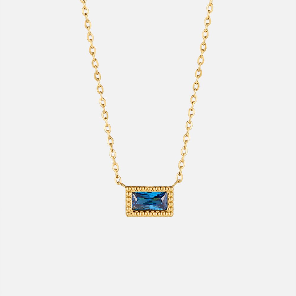 Minimalist Gilded Prism Charm Necklace – FIORENE