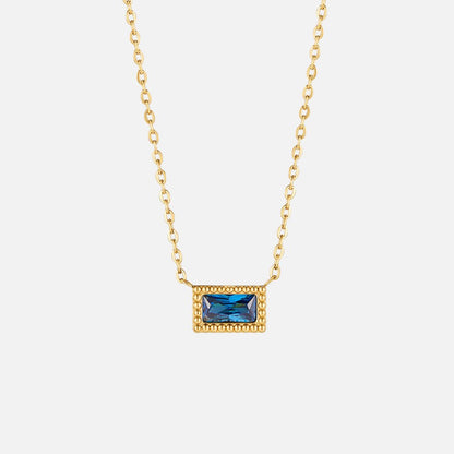 Minimalist Gilded Prism Charm Necklace – FIORENE