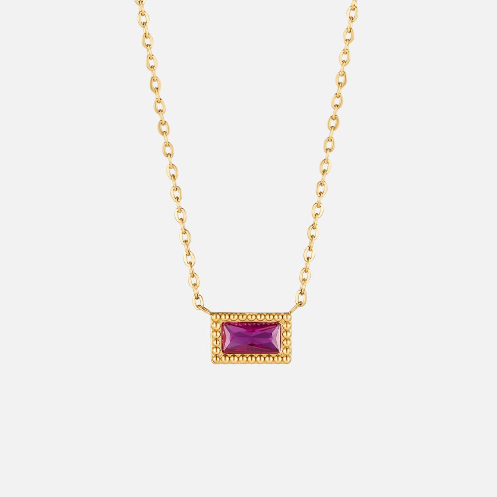 Minimalist Gilded Prism Charm Necklace – FIORENE