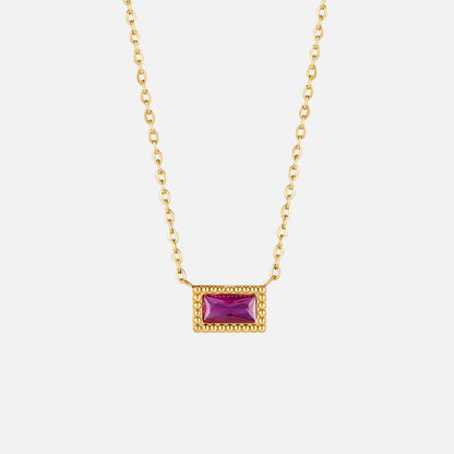 Minimalist Gilded Prism Charm Necklace – FIORENE