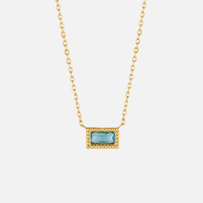 Minimalist Gilded Prism Charm Necklace – FIORENE