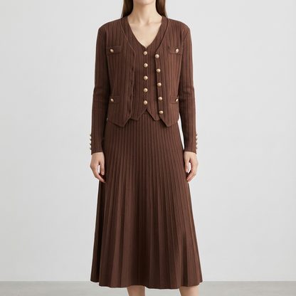 Precise Flared Skirt Set – FIORENE