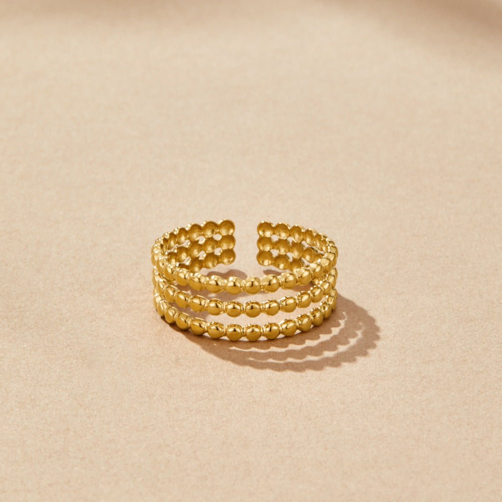 Aura Polished Grain Ring – FIORENE