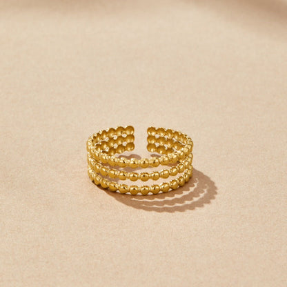 Aura Polished Grain Ring – FIORENE