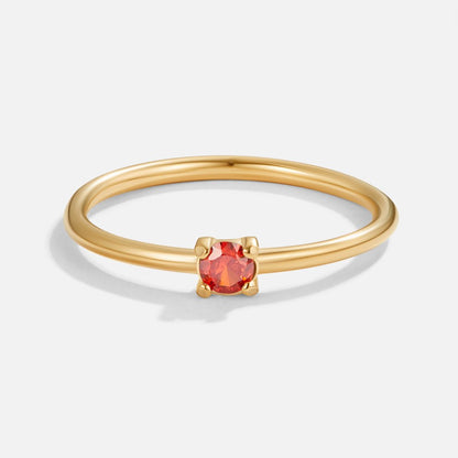 Multicolor Solitaire Ring – FIORENE