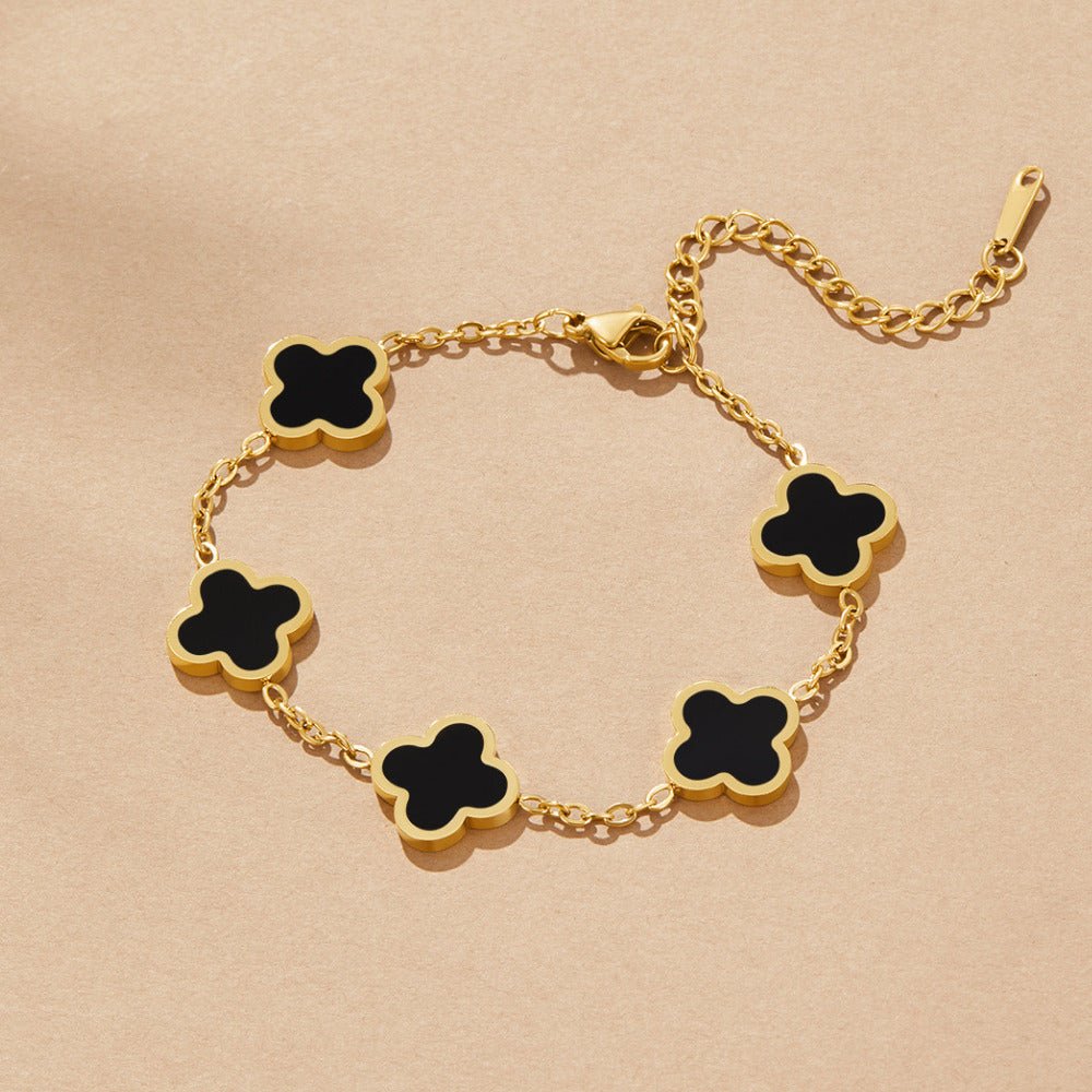 Midnight Clover Station Bracelet – FIORENE