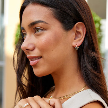 Midnight Blossom Huggie Earring – FIORENE