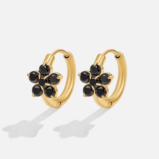 Midnight Blossom Huggie Earring – FIORENE