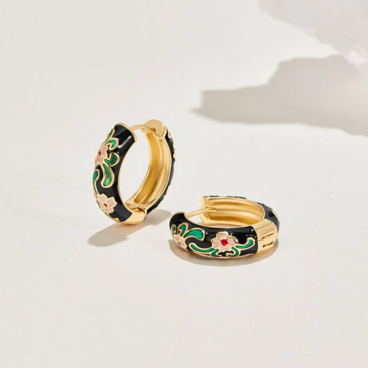 Midnight Flora Bloom Earring – FIORENE