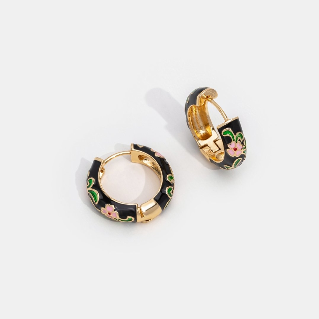 Midnight Flora Bloom Earring – FIORENE