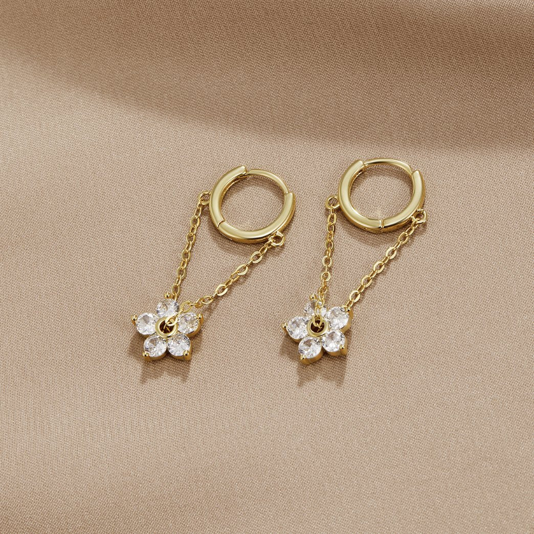 Floral Chain Earrings – FIORENE
