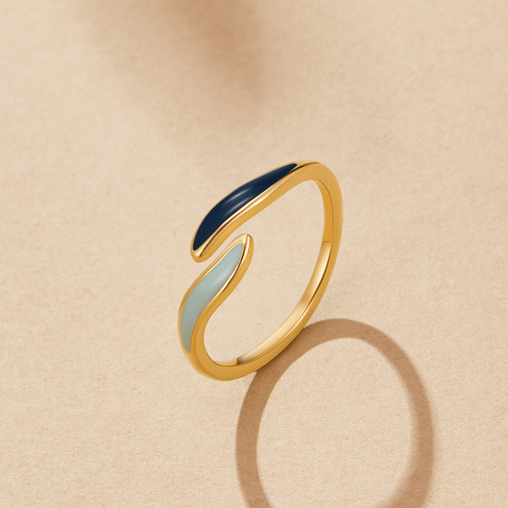 Dual Enamel Flow Ring – FIORENE