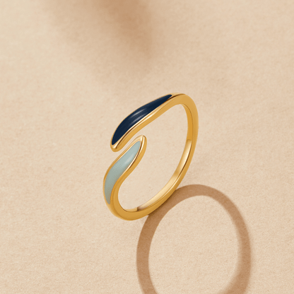 Dual Enamel Flow Ring – FIORENE