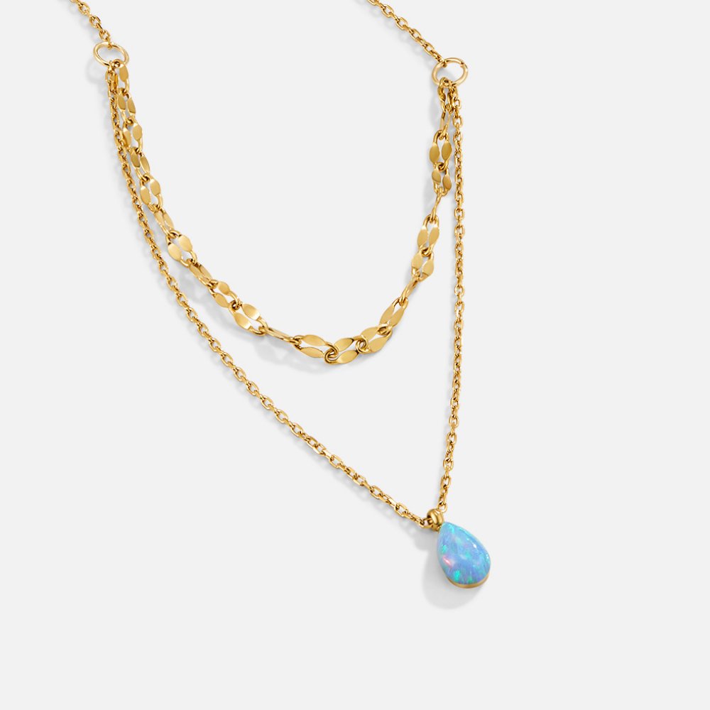 Azure Opaline Tier Necklace – FIORENE