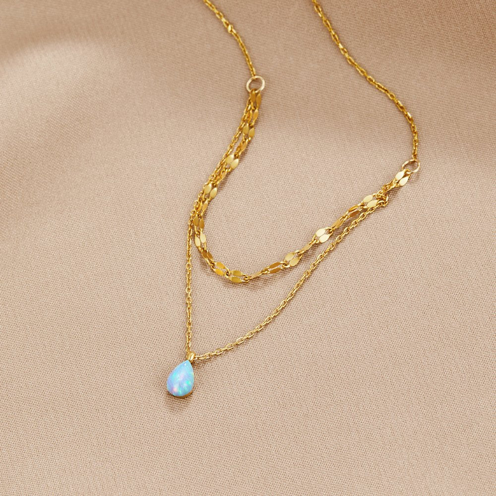Azure Opaline Tier Necklace – FIORENE