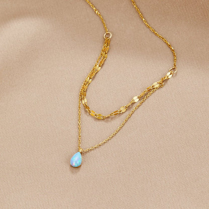 Azure Opaline Tier Necklace – FIORENE