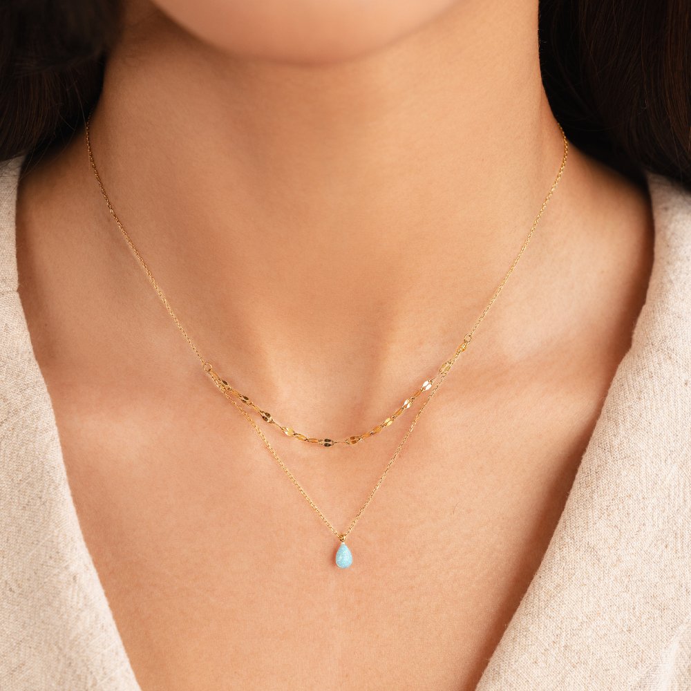 Azure Opaline Tier Necklace – FIORENE
