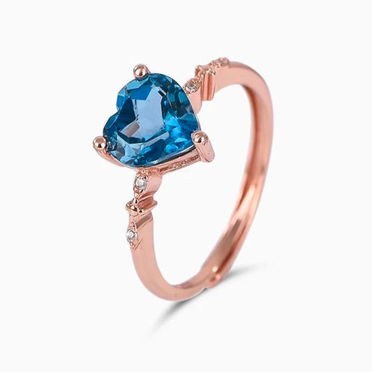 Azure Heart Ring – FIORENE