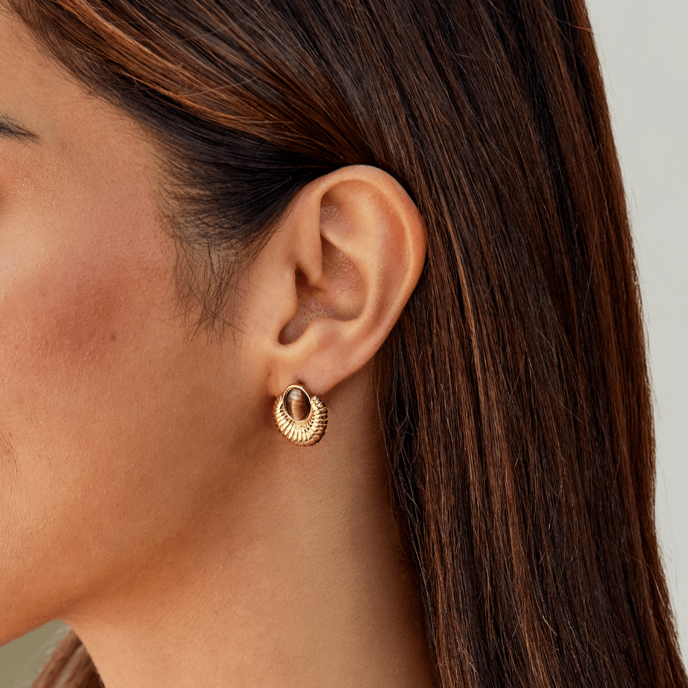 Radiant Scalloped Earrings – FIORENE