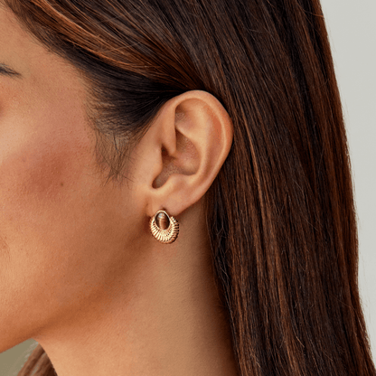 Radiant Scalloped Earrings – FIORENE