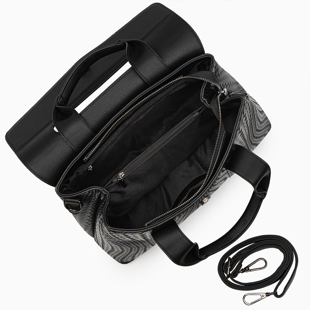 Noir Authority Tote Bag – FIORENE